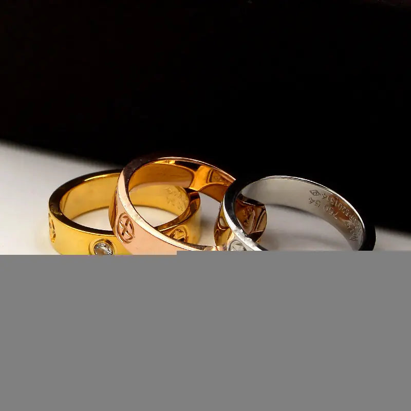 New Love Korean Style Cross Design Couple Rings