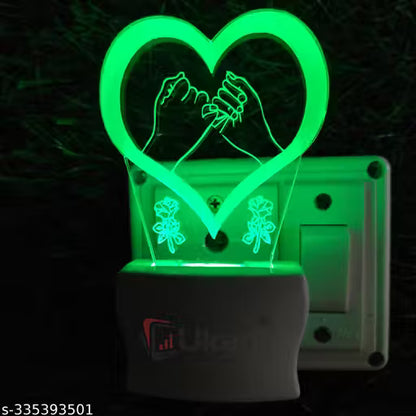 ʀᴇᴅ ʀᴏʙɪɴ ʜᴇᴀʀᴛ ᴘʀᴏᴍɪꜱᴇ ᴀᴄʀʏʟɪᴄ 3ᴅ ᴏᴘᴛɪᴄᴀʟ ɪʟʟᴜꜱɪᴏɴ ɴɪɢʜᴛ ʟᴀᴍᴘ, ʀɢʙ 7 ᴄᴏʟᴏʀꜱ ᴀᴜᴛᴏ ᴄᴏʟᴏᴜʀ& ᴍᴜʟᴛɪᴄᴏʟᴏᴜʀ - 7ᴄᴍ+3.5ᴄᴍ